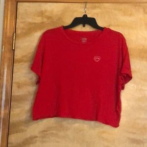 PINK Valentine crop top “DM me”